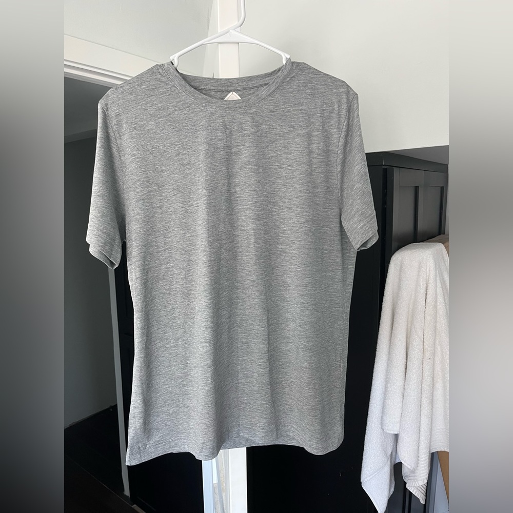 Pal Zileri Heather Gray Lyocell Cotton Blend T-Shirt